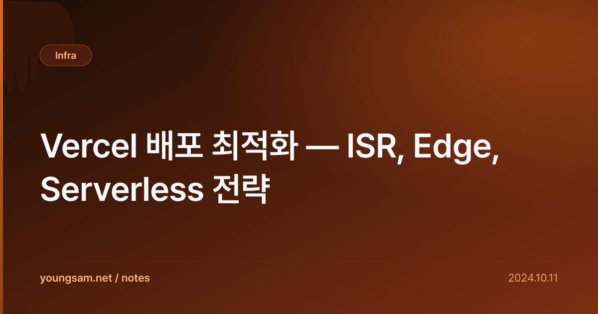 Vercel 배포 최적화 — ISR, Edge, Serverless 전략