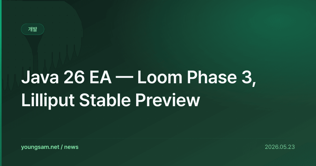 Java 26 EA — Loom Phase 3, Lilliput Stable Preview