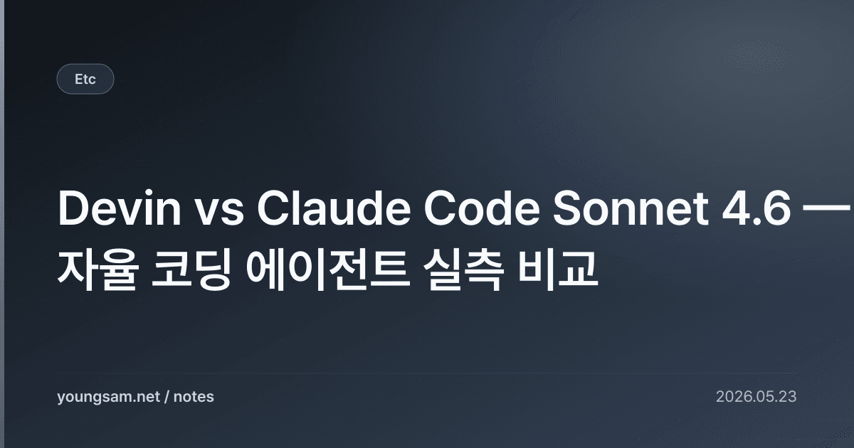 Devin vs Claude Code Sonnet 4.6 — 자율 코딩 에이전트 실측 비교