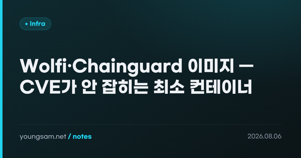 Wolfi·Chainguard 이미지 — CVE가 안 잡히는 최소 컨테이너
