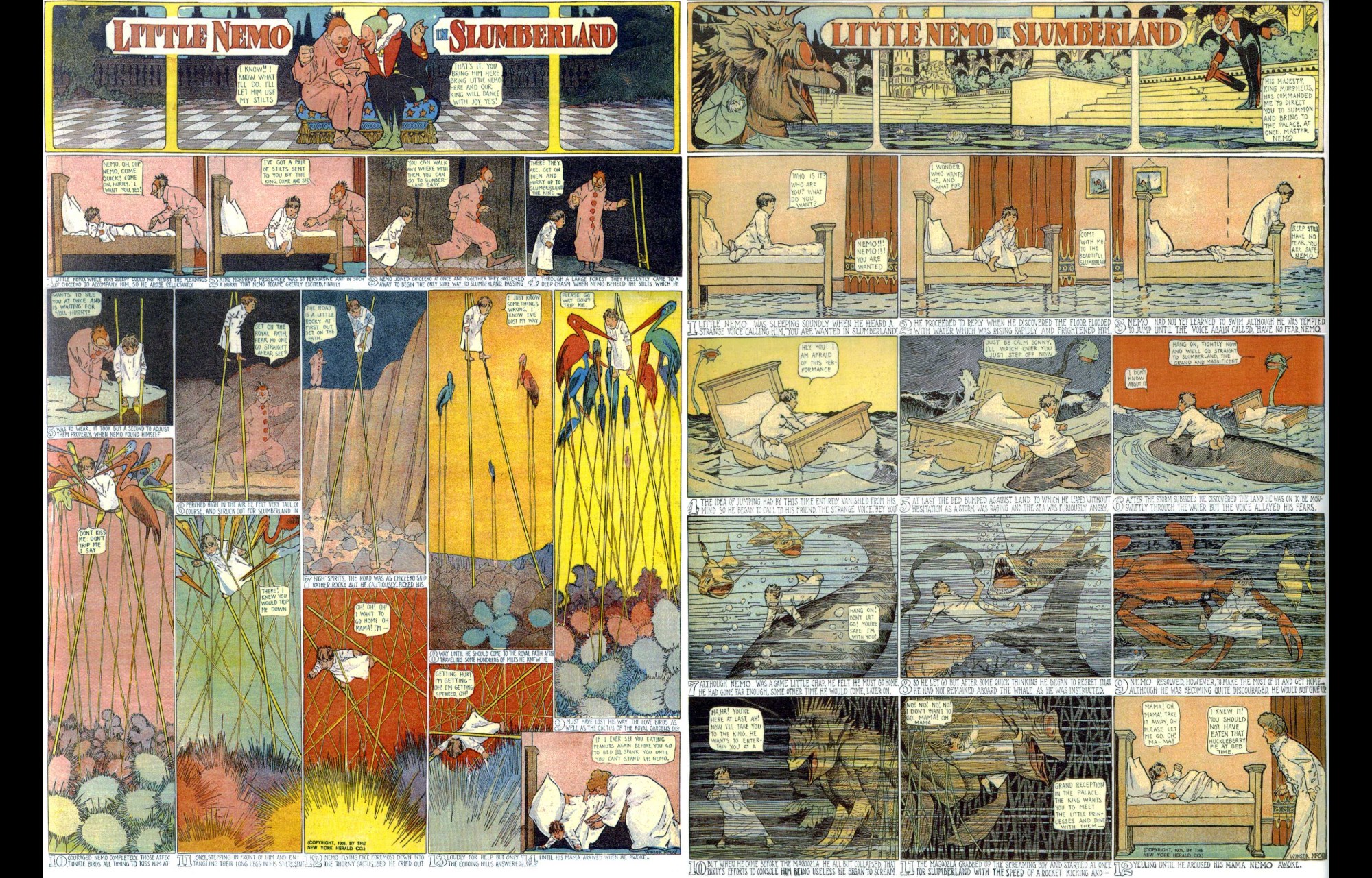 Lumen Reader 만화 두 쪽 보기 — Little Nemo in Slumberland