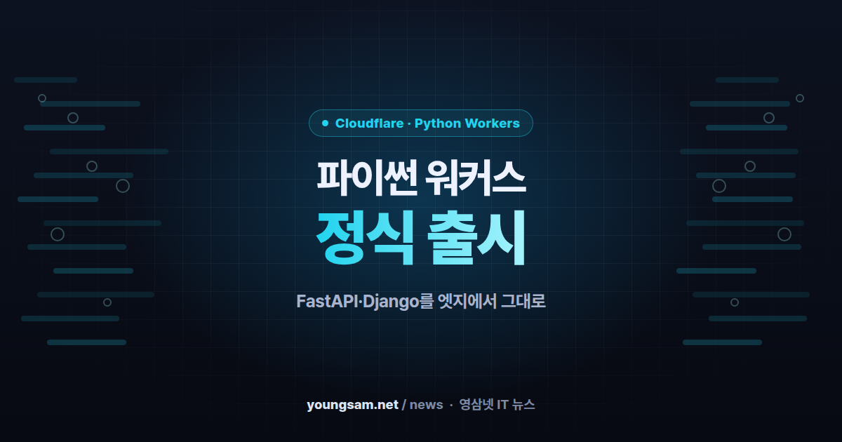 클라우드플레어 파이썬 워커스 정식 출시 — FastAPI·Django가 엣지에서 그대로 돈다